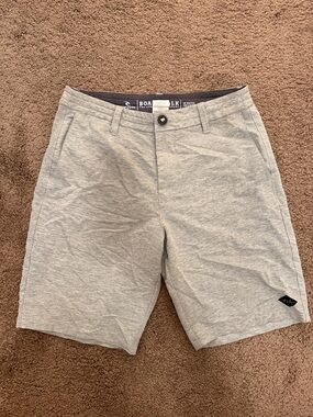Men's Rip Curl Light Gray Flat-Front Shorts